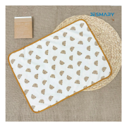 Lót chống thấm cho bé sơ sinh vải xô Muslin hình gấu nâu